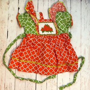Pumpkin smocked dress